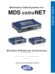 Microwave Data Systems MDS entraNET 900 System Manual