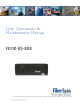 Fiber-Span FS71C-85-USR User Operation & Maintenance Manual