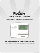 Therma-Stor Ultra-Aire DEH 3000 Installation Instructions Manual
