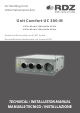 RDZ Unit Comfort  UC 300-M Technical Installation Manual