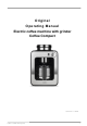 Caso Coffee Compact Original Operating Manual