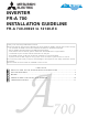 Mitsubishi Electric 700 Series Installation Manualline