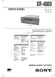 Sony XR-4880 Service Manual