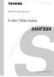 Toshiba 34HFX84 Service Manual