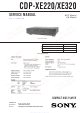Sony CDP-XE220 Service Manual