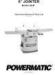 Powermatic 60B Instruction Manual & Parts List