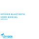 WEB Biotechnology SPYDER BLUETOOTH User Manual