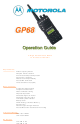 Motorola GP68 Operation Manual