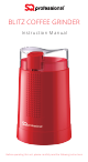 SQ Professional BLITZ COFFEE GRINDER Instruction Manual