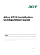 Acer Altos R720 Installation &  Configuration Manual