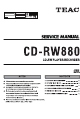 Teac CD-RW880 Service Manual