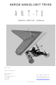 Aeros ANT-70 Owner's And Service Manual