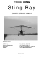 Aeros Sting Ray Owner's And Service Manual