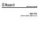 Sherwood RX-773 Operating Instructions Manual