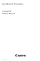 Canon BW Printer Kit-G2 Installation Procedure