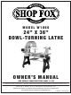 Woodstock W1866 Owner's Manual