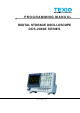 TEXIO DCS-2000E SERIES Programming Manual