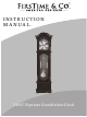FirsTime Espresso Grandfather Clock Instruction Manual