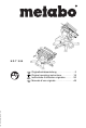 Metabo KGT 300 Original Operating Instructions