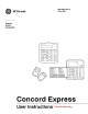 GE Concord Express Troubleshooting Instructions