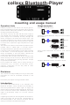 collaxx Bluetooth-Player Mounting And Usage Manual