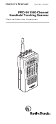 radio shack pro 62 owners manual