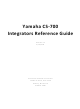 Yamaha CS-700 Series Integrators Reference Manual