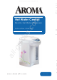 Aroma Hot Water Central AAP-325F Instruction Manual