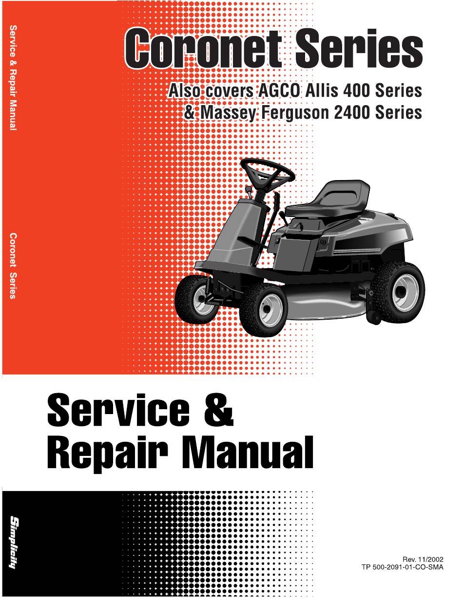 SIMPLICITY CORONET SERIES SERVICE & REPAIR MANUAL Pdf Download | ManualsLib