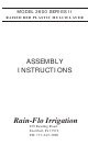 Rain-Flo Irrigation 2 Series 2600 2015 Assembly Instructions Manual