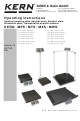 KERN MWS Series Operating Instructions Manual