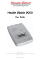 Health Watch 9000 User Manual