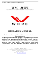 WEIRO WM250FI Operation Manual