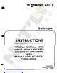 Siemens-Allis LA-3200A Instructions Manual