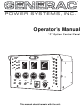Generac Power Systems C Option Operator's Manual