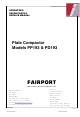 Fairport PP193 Operator's, Spare Parts & Service Manual