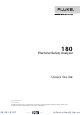 Fluke Biomedical 180 User Manual