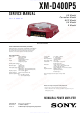 Sony XM-D400P5 Service Manual