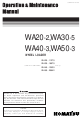 Komatsu WA20-2 Operation & Maintenance Manual