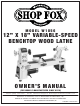 Woodstock Shop fox W1856 Owner's Manual