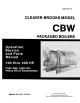 CLEAVER-BROOKS CBW Operation, Service And Parts Manual