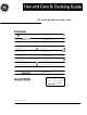 GE JE1456KWH Use And Care & Cooking Manual