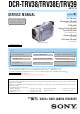 Sony DCR-TRV38 Service Manual