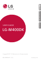 LG LG-M400DK User Manual