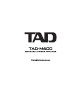 TAD TAD-M600 Owner's Manual