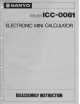 Sanyo ICC-0081 Disassembly Instruction