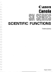 Canon Canola SX Series Instructions Manual