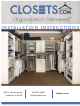 closet.com Organization Delivered Installation Instruction