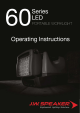 J.W. Speaker 60 LED Series Operating Instructions Manual