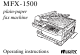Muratec MFX-1500 Operating Instructions Manual